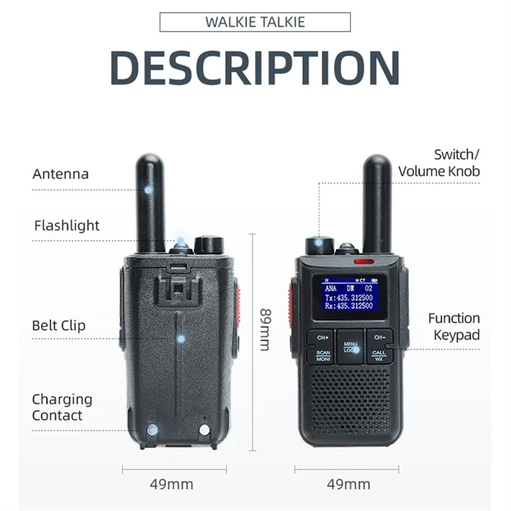 Mini Digital Walkie Talkie